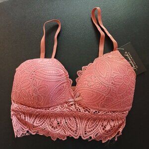 Frederick's of Hollywood Women's Finley Pullover Bralette Small Mauve NWT